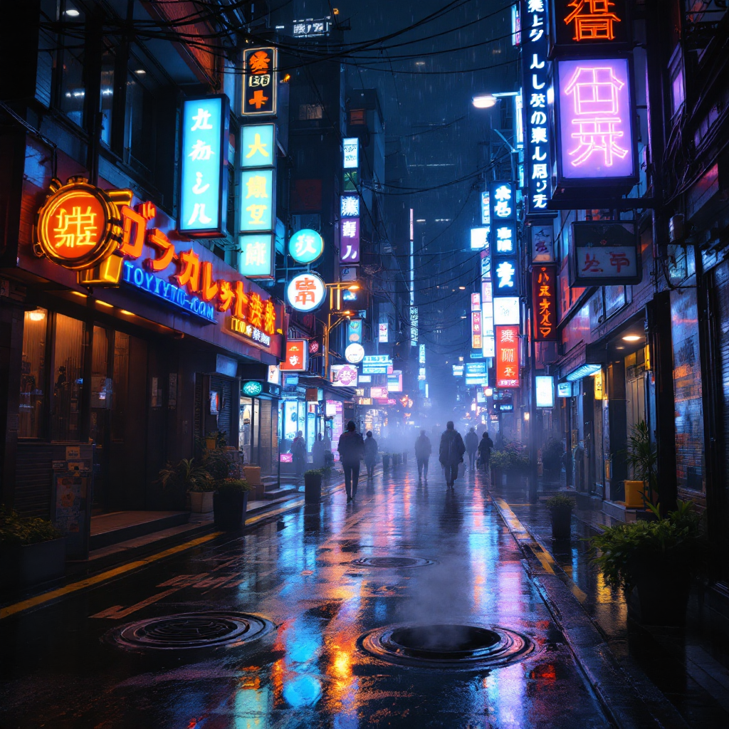 Rain-Soaked Tokyo